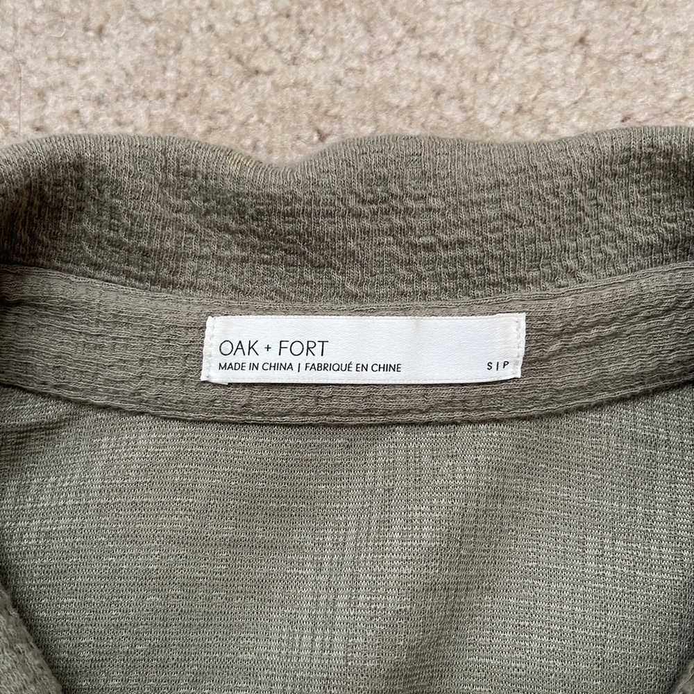 Olive Green Button-Up - Picture 4 of 5